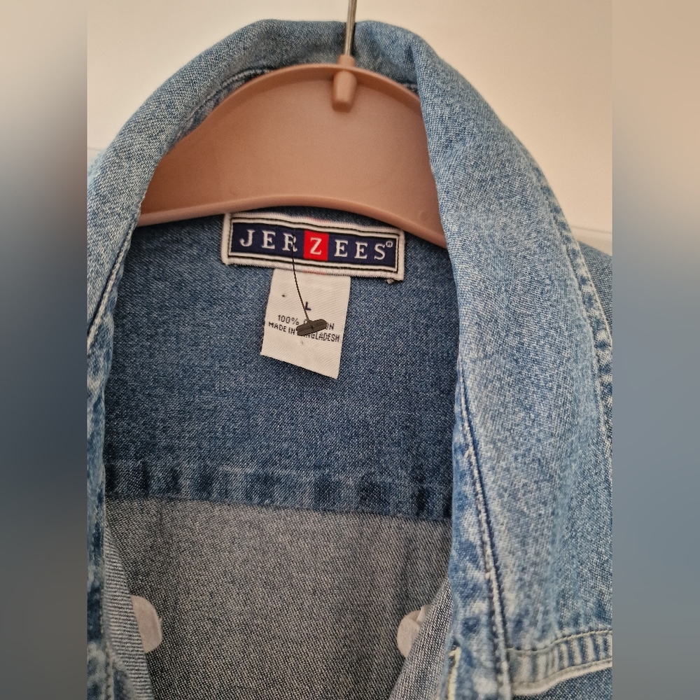 Vintage Red Hat Lady denim shirt size large - Picture 3 of 6